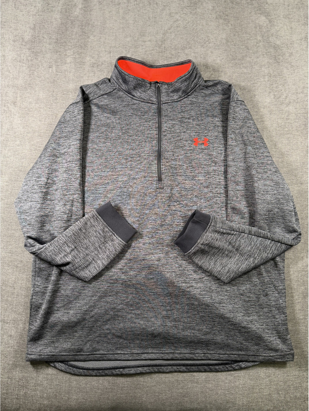 Under Armour Men's ColdGear Loose Fit 3XL Gray 1/4 Zip Pullover Sweatshirt